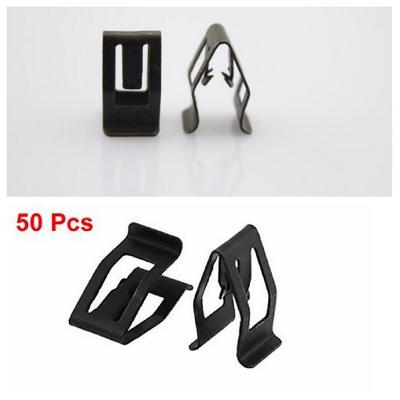 50Pcs Car Dashboard Rivet Fastener Clips Metal Black Bumpers Rivet Fasteners