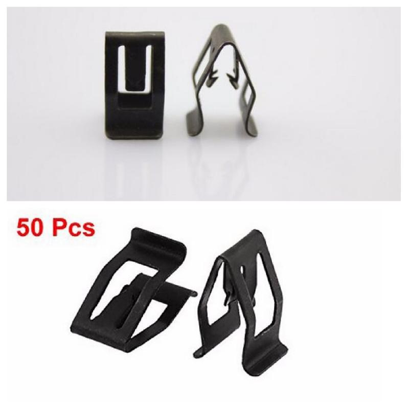 

50Pcs Car Dashboard Rivet Fastener Clips Metal Black Bumpers Rivet Fasteners