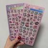 New 2/4Pc Kawaii Blue Angel 3D Crystal Embossed Stickers Children'S Handbook Diy Mobile Phone Case Decoration Stickers Toy Gifts