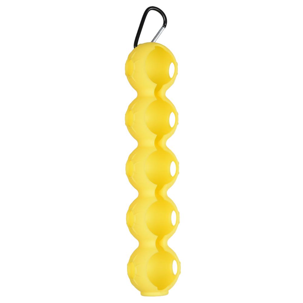 Golf Ball Holder For 5 Balls Silicone Pouch Golf Ball Case Portable Golf Ball Carry Bag With Hook Golf Accessories