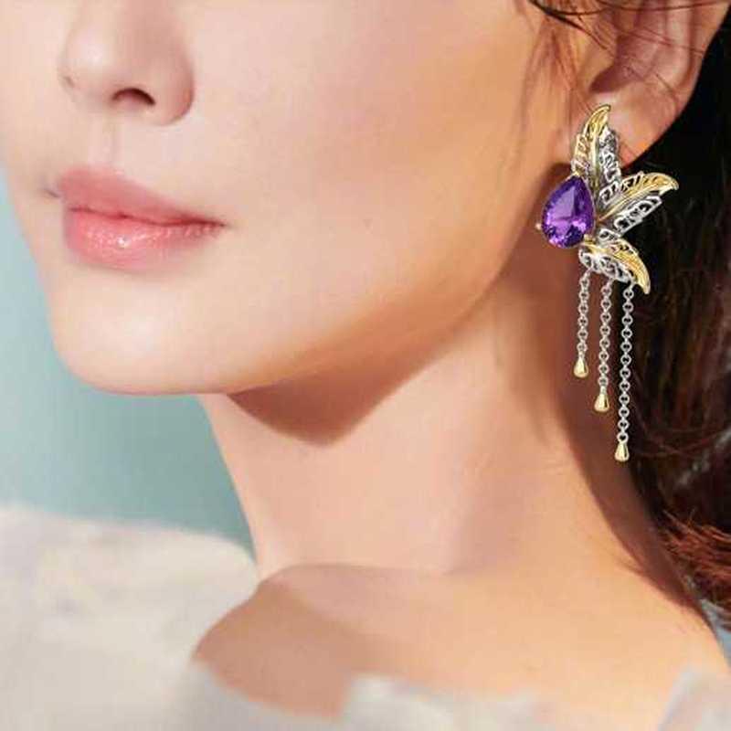 Sace Gems Klassiske kobberlegering sirkon ring øredobber anheng halskjede smykkesett bryllupsfest gaver