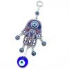 Fatima Hand Blue Eye Wall Hanging Wind Chime Art Crafts Ornaments Meditation Yoga Healing Home Room Decor