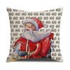 Christmas Pillow Cover New Linen Cartoon Black Print Holiday Home Sofa Cushion Cover