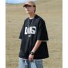 M-5XL Men Short Sleeve T-Shirts Letter Graphic Print T Shirt Casual Tee for Man Round Neck Retro Tops for