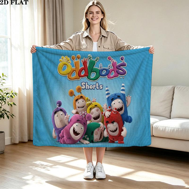 Oddbods Flanelldecke mit Aufdruck Hohe Qualität Warm Gemütlich Decke für Alle Jahreszeiten Perfekt für Geschenke Heimdekoration