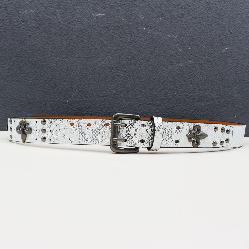 Punk Belt Men Women Rivet Decor PU Leather Waistband Casual Versatile