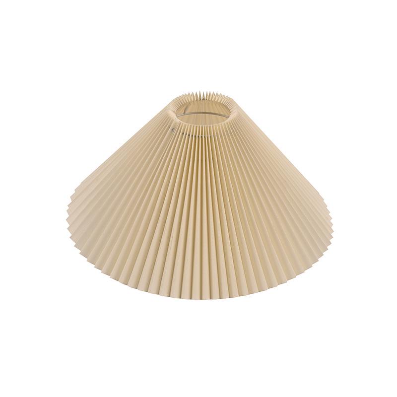 Pleated Cloth Lampshade Accessory for Desk and Floor Lamps, Inclined Height 240mm, Bottom Opening 410mm