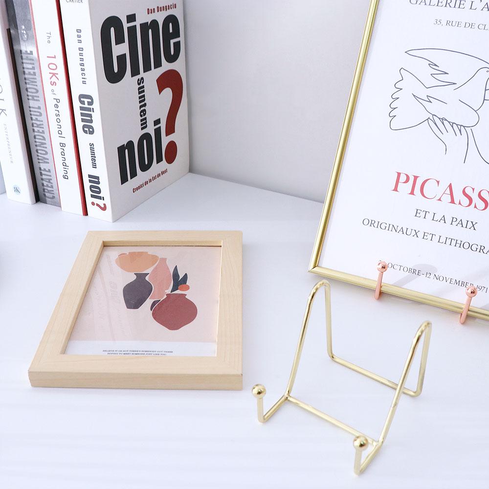 Easel Art Photo Storage Rack Plate Bowl Picture Frame Stand Dish Rack Pedestal Holder Display Stand