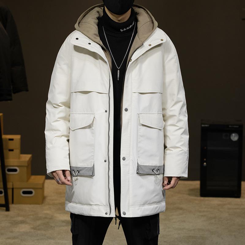 

Мужской зимний отдых, средний и длинный свободный большой пуховик XXXXL