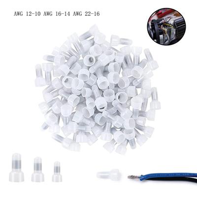 50pcs Closed End Crimp Caps Electrical Wire Cable Terminals Connectors Set AWG 12-10 16-14 22-16 / CE-1X CE-2X CE-5X