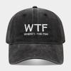 American washed retro WTF letter embroidered baseball cap men's and women's outdoor leisure sports versatile sunshade cap