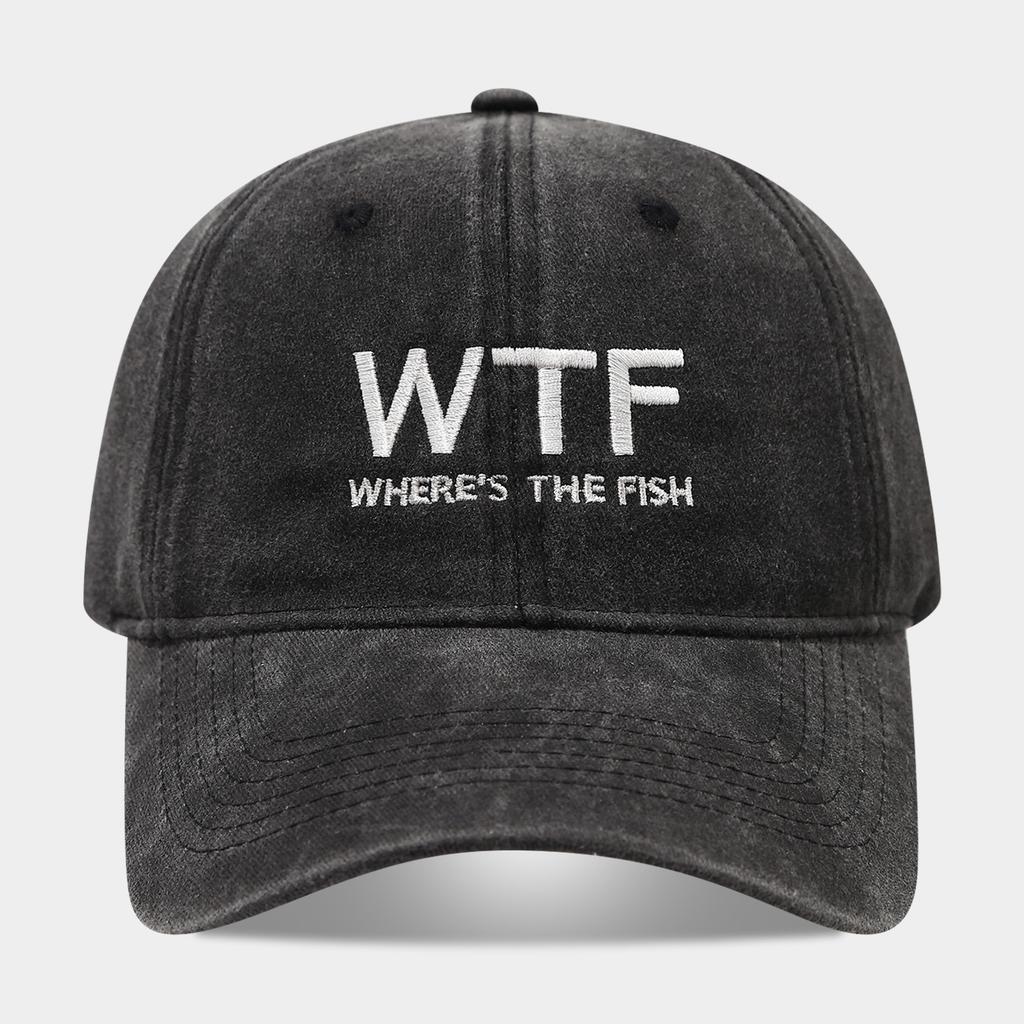 American washed retro WTF letter embroidered baseball cap men's and women's outdoor leisure sports versatile sunshade cap