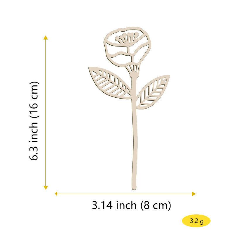 12PCS New 18 Kinds of Wooden Wildflower Decoration Set DIY Wooden Flower Hollow Logo Family Holiday Vase Insert Random Colors 12pcs
