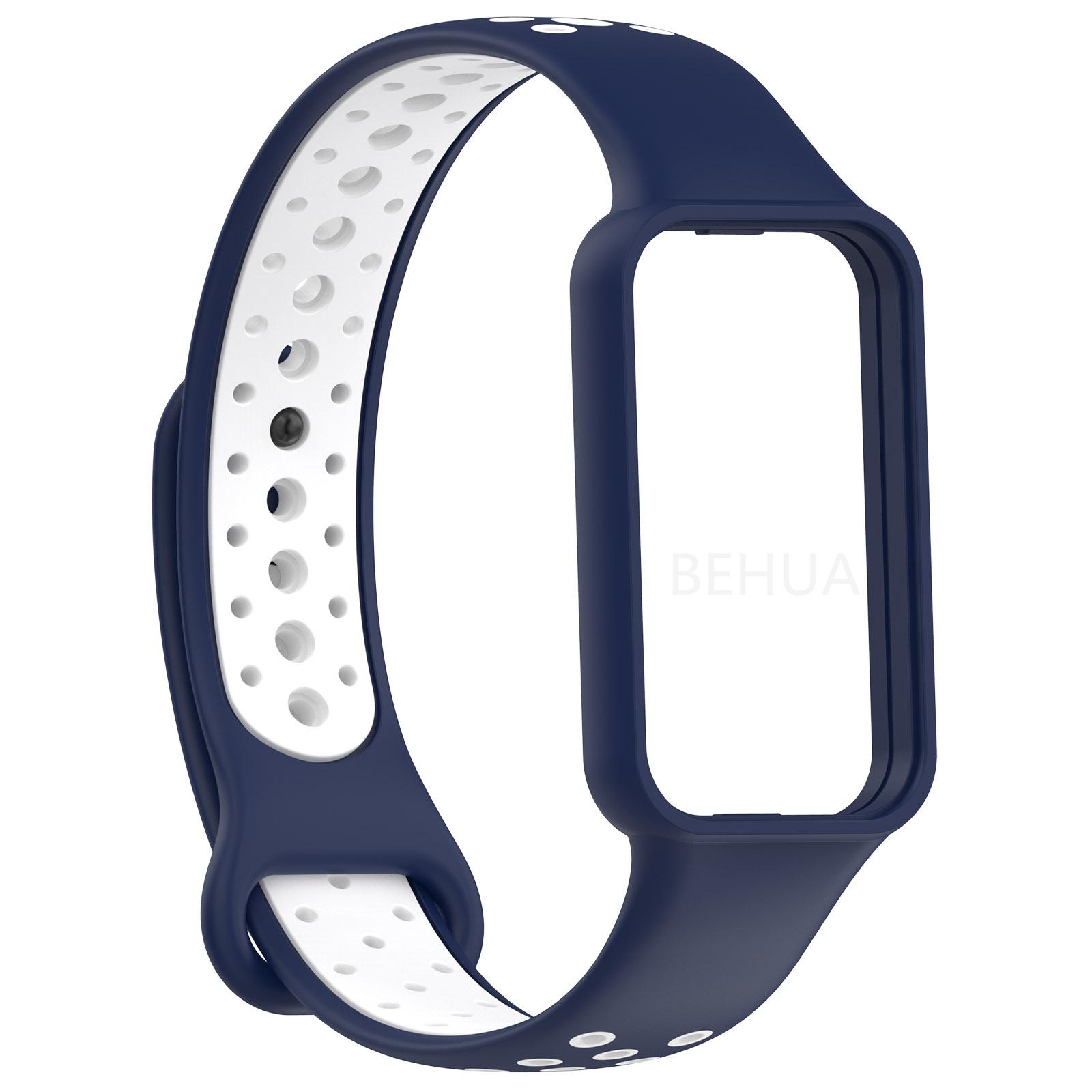 

Модний силіконовий ремінець для годинника Для Huami Amazfit Band 7 Браслет для смарт-годинника Браслет на зап ястя Для Amazfit band7 Ремінець Пряжка +плівка for Amazfit band7