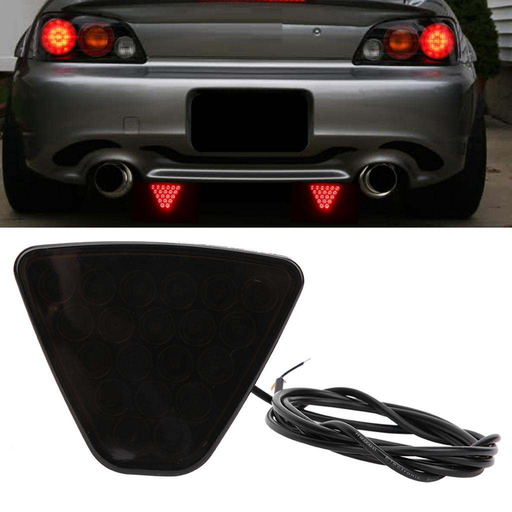 12V Auto Tail Light 20 LEDs Brake Reverse Warning Lamp Flash Strobe Universal for Motorcycle ATV Truck SUVBlack