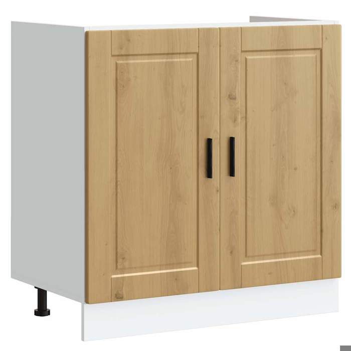 VidaXL Base Cabinet for Sink Porto Artisan Oak Engineered Wood 853936