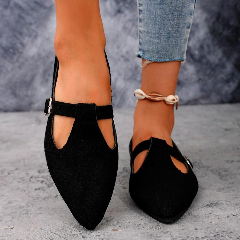 New Stylish Comfortable Low-heeled Sneakers for Spring and Summer Comfortable Pointed Toe Buckle Casual Shoes