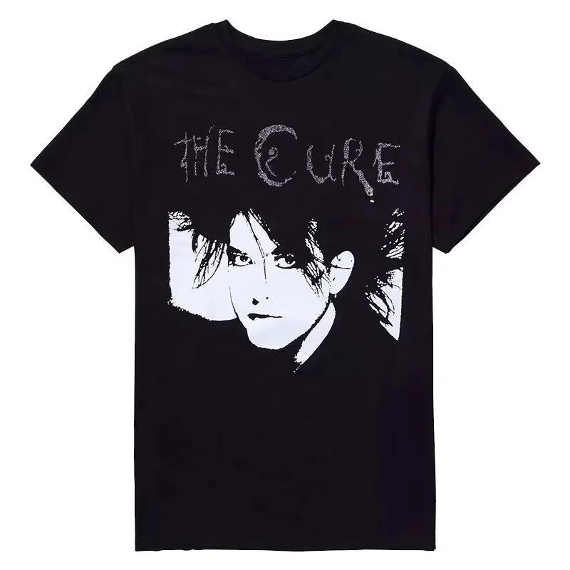 The Cure Treatment Band Non-Mainstream Rock Punk Print Übergroße Reine Baumwolle Herren- und Damen-Kurzarm-T-Shirts