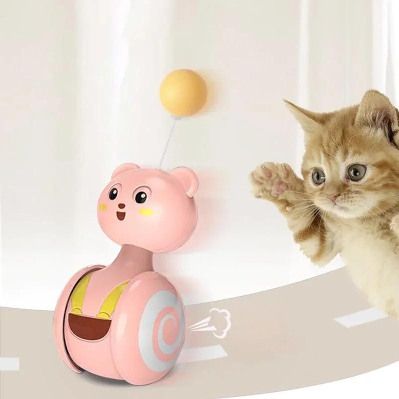 Smart Ball for Cats Toy Self Cat Toy Ball Tumbler Cat Catch Ball Colorful Feather Funny Toys for Cat Accessories Mini Toys