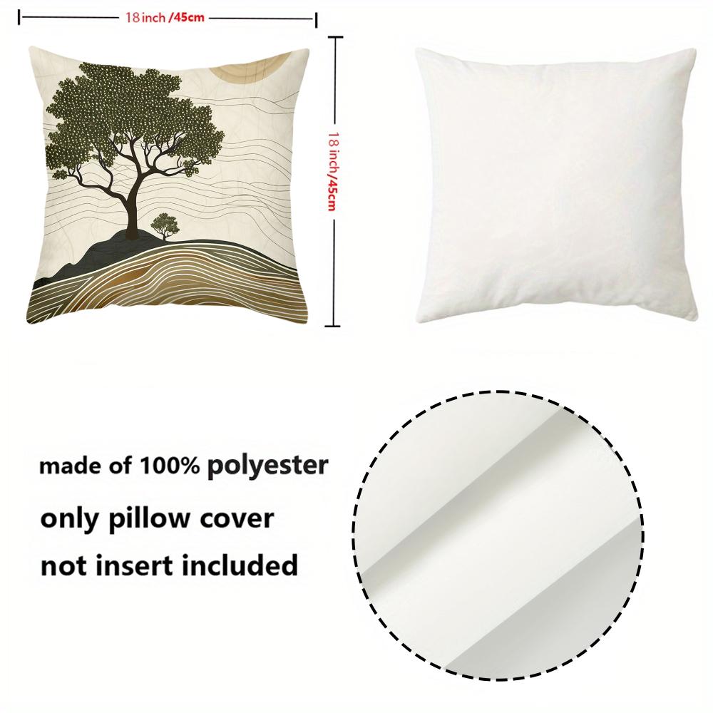 1 Pezzo Federe Decorative Eleganti con Motivo ad Albero, Federa in Poliestere, Copricuscino Decorativo per Divano, Cuscino per Testiera