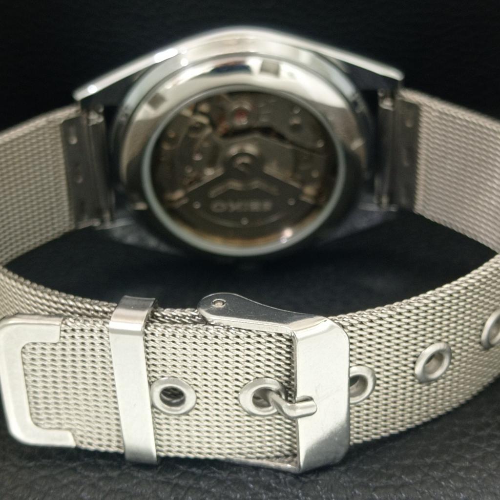 JAPAN VINTAGE REFURBISHED SEIKO 5 AUTOMATIC 6309A MENS BLACK WATCH a442147-4