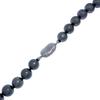 Pearl Necklace Black Cultured Pearl/Silver 77.1g Women Used
