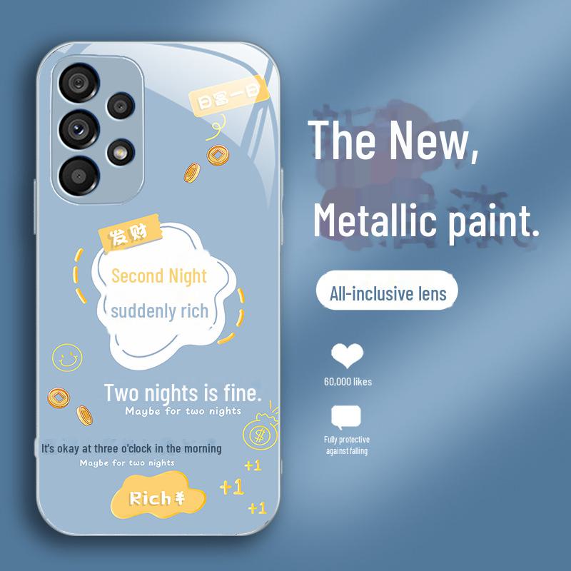 Samsung S22Plus Liquid S23 Rich Day Full Package - Anti-fall early retirement creative text.