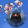 Metal Wind Spinner with Town Crow Design 3D Hanging Decor for Indoor Outdoor Garden Yard Patio No Power Needed Easy to Install