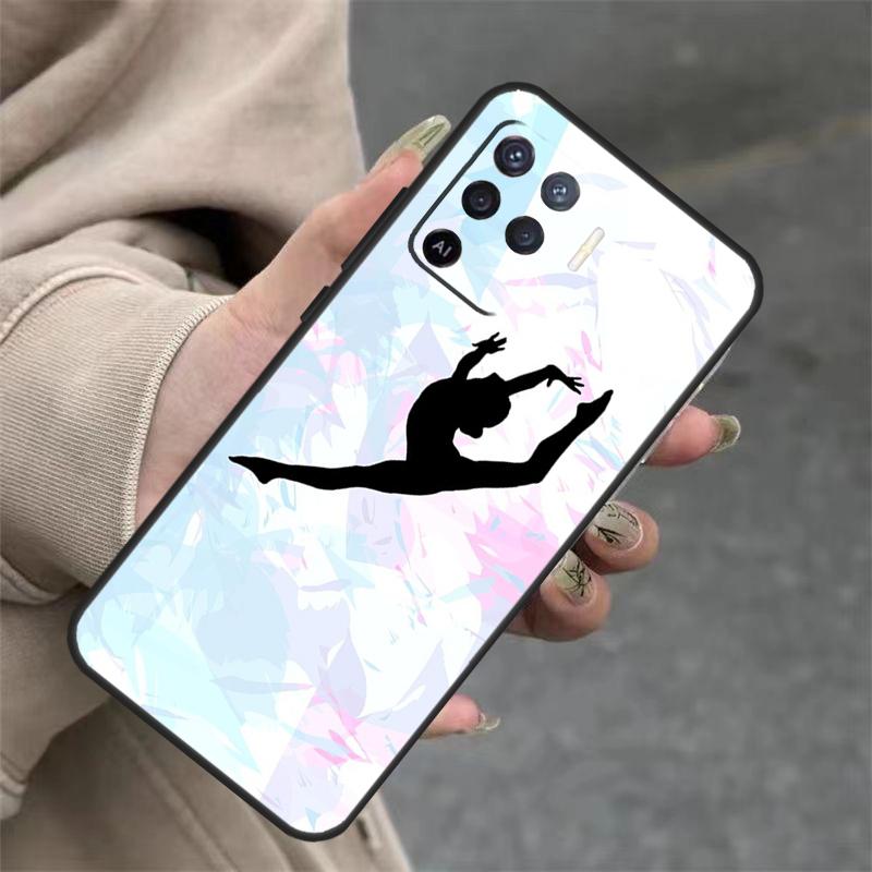 Love Gymnastics Case For OPPO A96 A76 A16 A98 A78 A58 A5 A9 A15 A17 A77 A52 A72 A53S A57S A54 A74 A94 Cover