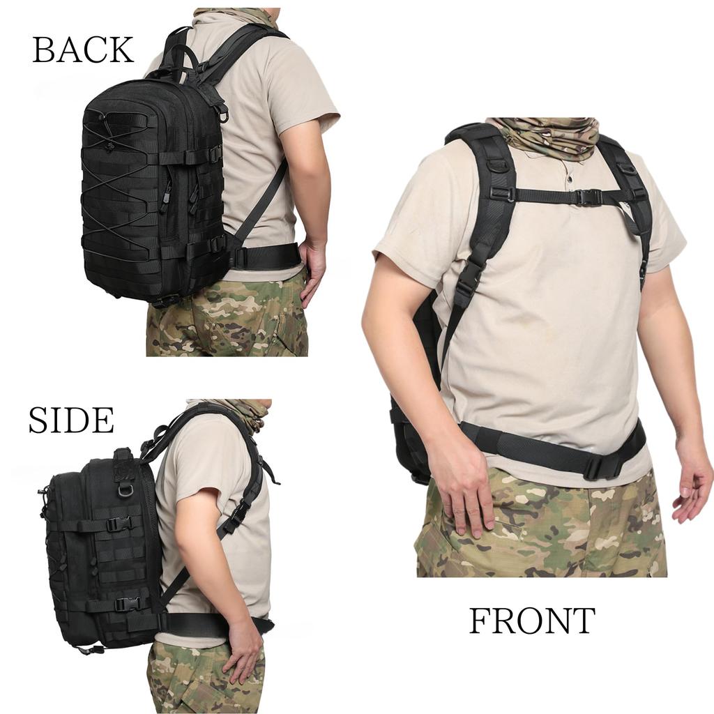 Tactical for and other Military and with Laptop Perfect for and Outdoor Perfect for and Emergency Brown W&C Backpack, 40L, Hiking, Camping, Airsoft,