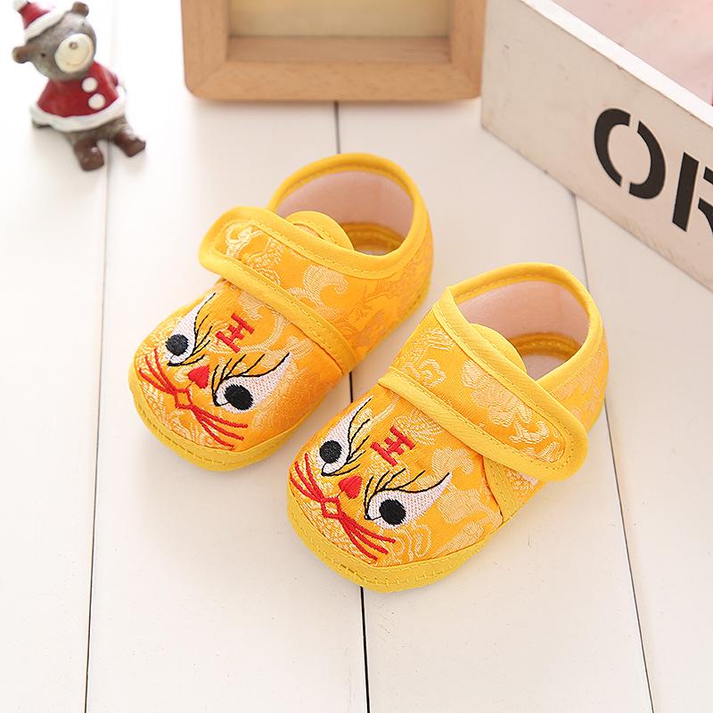 New Baby Tiger Head Soft Sole Shoes for Spring and Autumn - 100 Days Old Toddler Shoes
