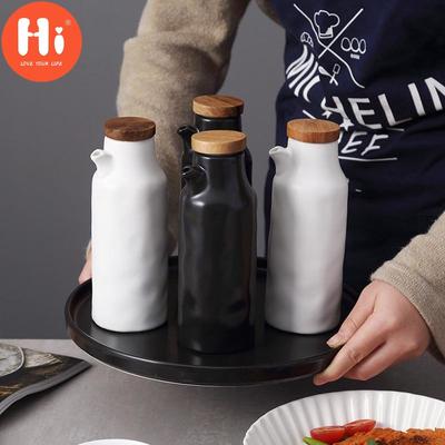 Hi-botella de aceite sellada de cerámica, dispensador de aceite de oliva a prueba de fugas, bote para condimentos, salsas, botes, herramienta de cocina, 400ml