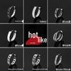 Silver Plated Men's Trendy Stud Earrings - Bad Boy Style Hoops Jewelry
