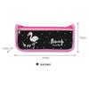 Flamingo Double Zipper Pencil Case - Large Capacity Stationery Box with Cute Pattern