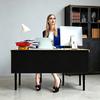 Table Privacy Screen with Hook And Loop Design Panel Durable Oxford Cable Management Organizer for Workspace Organization And Privacy Panel