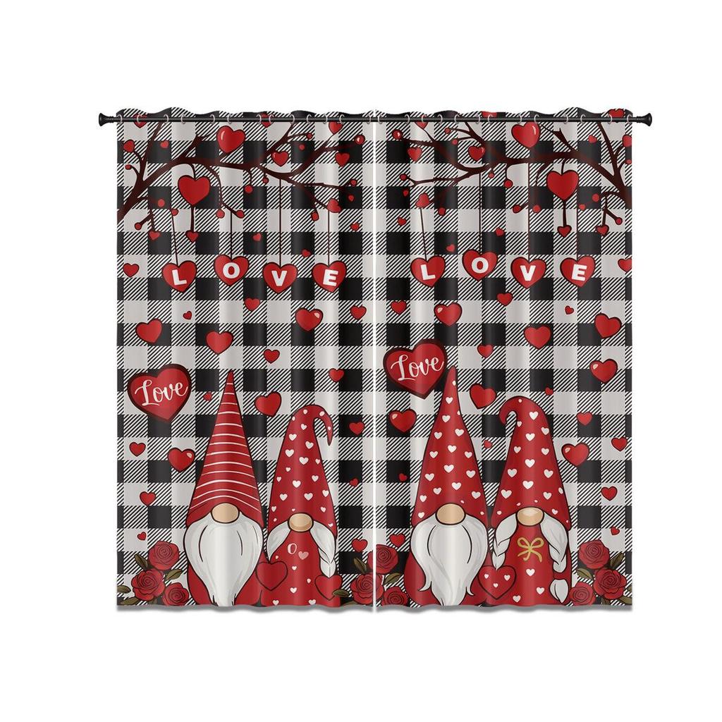 Custom Christmas Gnome Blackout Curtains: High Precision, Sun Protection, Thickened Polyester