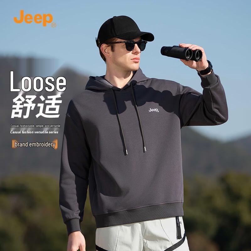 JEEP Men s Embroidered Hooded Sweatshirt 4XL