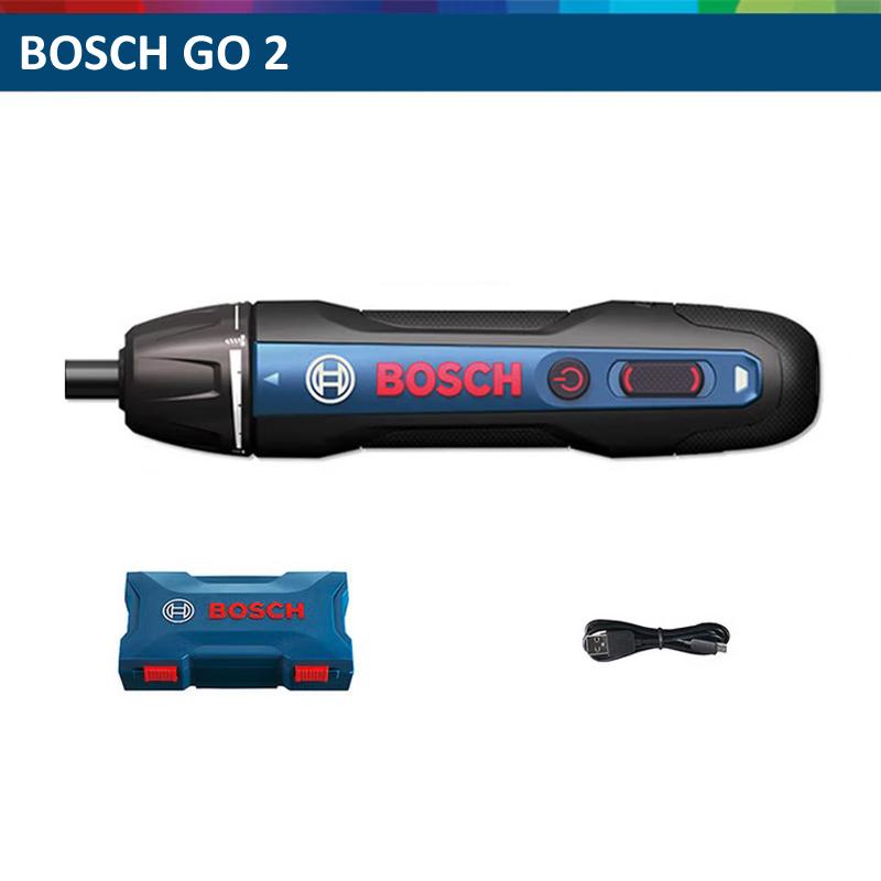 Bosch GO 2 Cordless Electric Screwdriver Professional Smart Screwdriver 5 Torque Setting USB Rechargeable Hand Drill Bits Kits