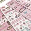 New Cute Musical Note Strawberry Glitter Sticker For Phone Camera Luggage Journal Sticker DIY Decoration Stationery Sticker Gift
