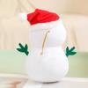 Fluffy Snowman Plush Toy Anime Xmas Ornament Creative Christmas Snowman Pendant  Kids Toys Present