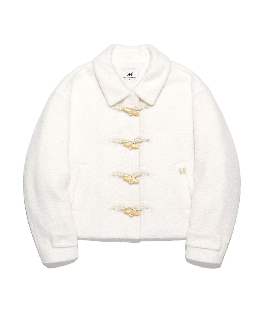LEE Women'S Teddy Duffle Short Coat Ivory