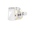 VANDOREN E-flat Clarinet Ligature Optimum LC02P Silver-Plated with Plastic Cap - Symmetrical Even Tightening Three Plates