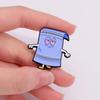 Blue Cartoon Adorable Figure Brooch Pin Made From Durable Alloy Great Collectors For