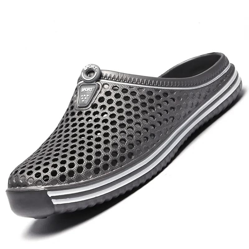 

2025 Summer Lightweight Men s Pool Slides Non-Slip Beach Clogs Comfortable Slip-On Garden Water Shower Slippers Unisex Footwear 44
