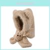Ensemble Bonnet et Écharpe d'Hiver Ours en Peluche pour Enfants et Filles