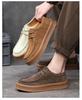 Fashion Men's Suede Leather Lace-Up Low-Top Sneakers Spring Breathable Comfortable Casual Shoes Lightweight Korean Fashion for Commuting