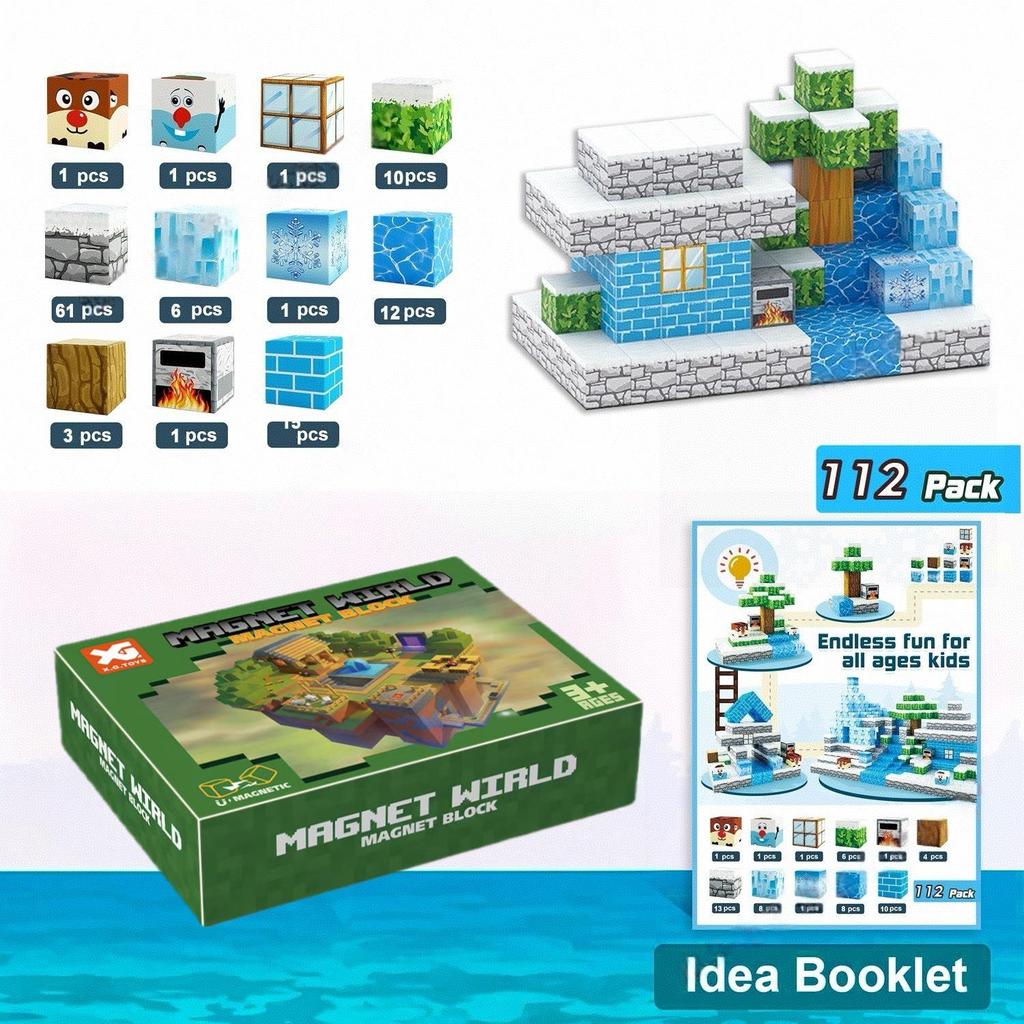 Minecraft Magnetic Cube Building Blocks - Children's Primitive Forest Construction Toy