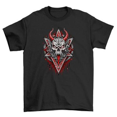 Gothic_96 Tričko Ďáblova hlava - Obejmi svou temnou stránku! 100% bavlna, Vtipné Unis