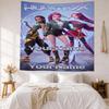 Demon Hunter Girls Custom Your Name Wall Decor Tapestry Art For Pet Memorial Birthdaywedding Party Backdrop Family Gift