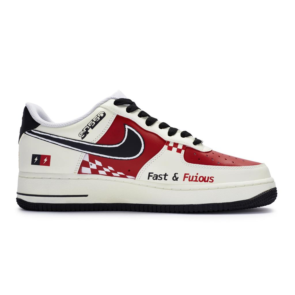 Nike Air Force 1 Low top Skateboard Shoes GS Beige White Red DH2920-111(Team80-GT3)